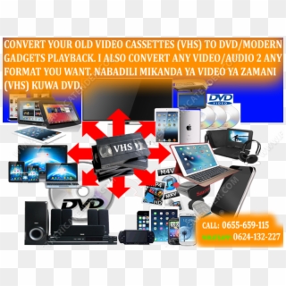 Old Vhs Tapes To Dvd For Modern Devices/gadgets Use - Gadget Clipart