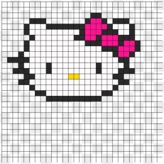 Hello Kitty Head Perler Bead Pattern / Bead Sprite - Perler Beads Hello Kitty Pattern Clipart
