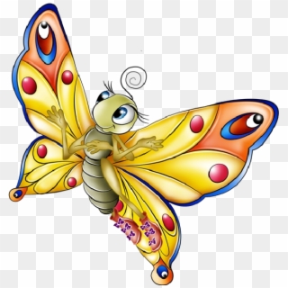 Very Colourful Butterfly Cartoon Images - Butterfly Cartoon Images Png Clipart
