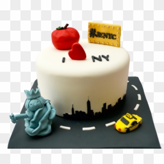 I Love New York Cake I Love Nyc With Edible Statue - Love New York Cake Clipart