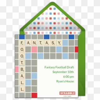 Scrabble Football Online Invitation - Scrabble Invitation Clipart