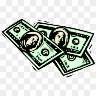Dollars Clipart One Dollar - Money Bills Clipart - Png Download