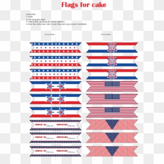 Usa Party Mini Flags For Cakes And Decoration Printables - Majorelle Blue Clipart
