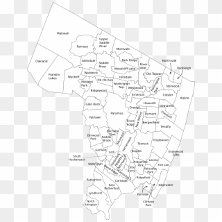 Bergen County, Nj Municipalities Labeled - Bergen County Nj Outline Clipart