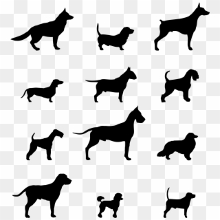 Dog Silhouettes Set By Gdakaska Dog Silhouette, Svg - 犬 シルエット フリー 素材 Clipart