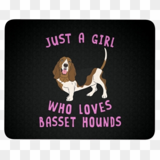 Robustcreative-dog Lover Girl Mousepad - Basset Hound Clipart