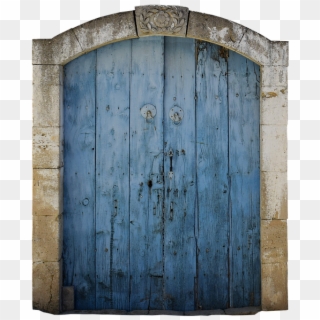 Front Door Door Decorated Blue Window Glass - Door Clipart