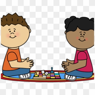 Kids Playing Games Clipart - Kids Playing Board Games Clipart - Png Download