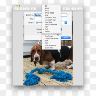 Holding The Option Key When Selecting Format Reveals - Basset Hound Clipart