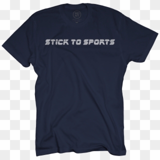 Stick To Sports On Navy Blue T-shirt - Starting Line T Shirt Clipart