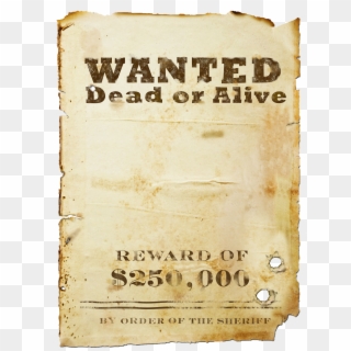 Television United Film Poster Dead States Western Clipart - Blank Old Wanted Poster - Png Download