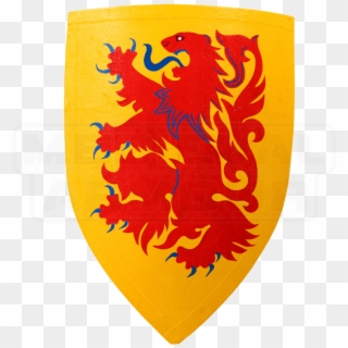 Wooden Crusader Lion Shield - Lion Shield Clipart