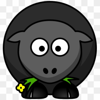 Black Sheep Clip Art - Sheep And Goats Cartoon - Png Download