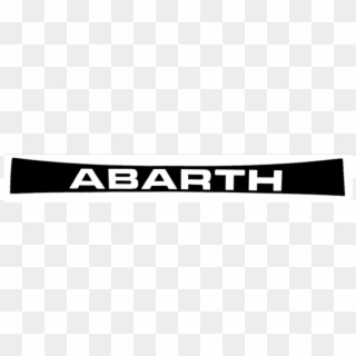 Abarth Sun Strip Black With White Writing Tmcmotorsport Clipart