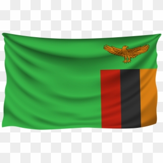 Zambia Wrinkled Flag - Flag Clipart