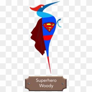 Woodpecker Family - Superman Logo Clipart