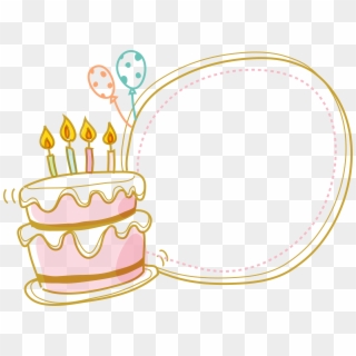 Cake Birthday Border Free Clipart Hq Clipart - Cake Border Clipart - Png Download