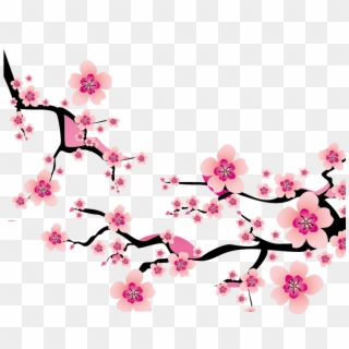 Sakura Blossom Clipart Plum Flower - Peach Blossom Vector Png Transparent Png