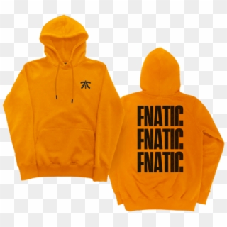 Fnatic Black And Orange Triple Hoodie - Fnatic Hoodies Clipart