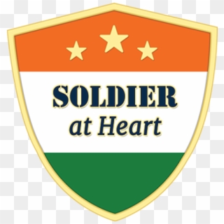 Soldier At Heart Shield Magnetic Lapel Pin - Emblem Clipart