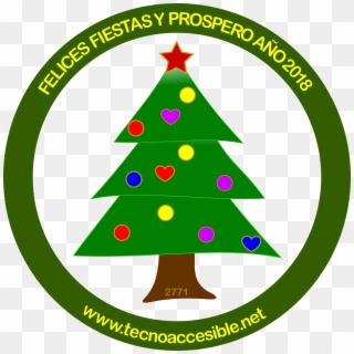 Imagen De La Felicitación De Fiestas De Tecnoaccesible - Green Christmas Tree Icon Clipart