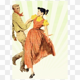 Guests On Dance Floor - 1950s Sanitary Pads Clipart