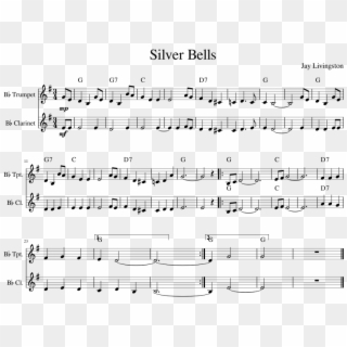 Silver Bells Duet-for 2nd Year B Flat - Lumos Sheet Music Clipart