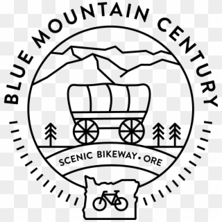 Svg Black And White Blue Century Scenic Bikeway Travel - Oregon Scenic Bikeway Clipart