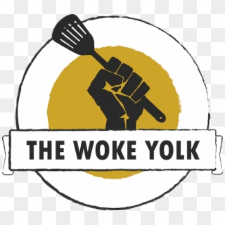 Woke Yolk Logo Featuring Raised Fist With Spatula - Graphic Design Clipart