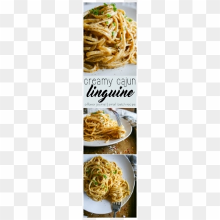 Rich, Creamy, Cajun Sauce Surrounds Soft Linguine Noodles - Spaghetti Aglio E Olio Clipart
