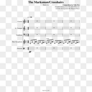 The Marksman/crosshairs -mafiatale Sheet Music For - Sheet Music Clipart