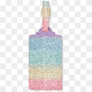 Pastel Rainbow Glitter Luggage Tag - Crochet Clipart