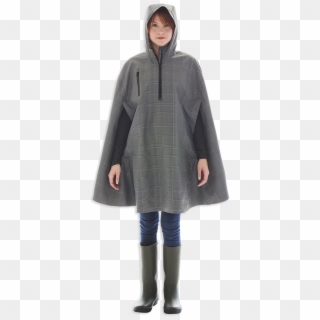 Electric Houndstooth, High Performance Rain Cape By - Reflective Rain Poncho Clipart