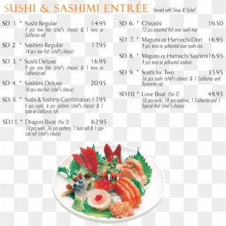 Sushi Bar Entrées - Sashimi Clipart