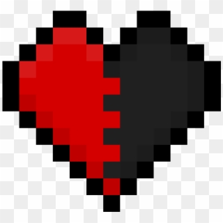 Half Heart - Minecraft Heart Clipart