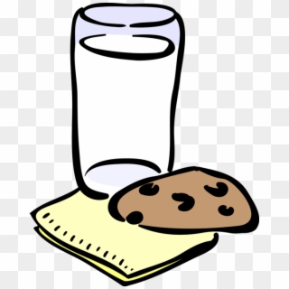 Vector Illustration Of Dairy Milk And Cookie Food Snack - Chocolate Chip Cookie Chemical Reaction Clipart