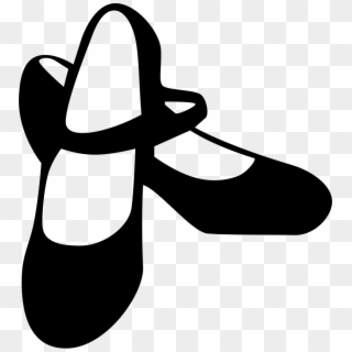 Flamenco Female Black Shoes Svg Png Icon Free Download - Dance Shoes Clipart Black And White Transparent Png