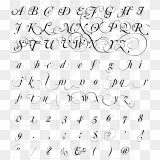 Font Characters - Calligraphy Clipart