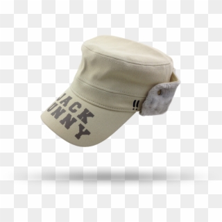 Khaki Flat Top Military Cap With Earflaps - Baseball Cap Clipart