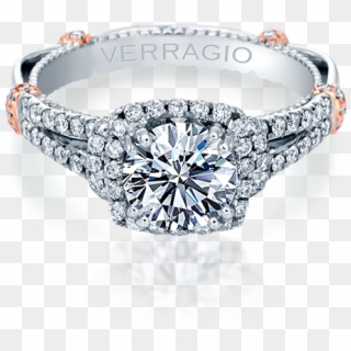 Verragio Parisian-dl117cu Halo Round Diamond Engagement - Diamond Clipart