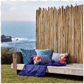 95070 Touch Wood Latte Ocean - Timber Pole Screens Clipart