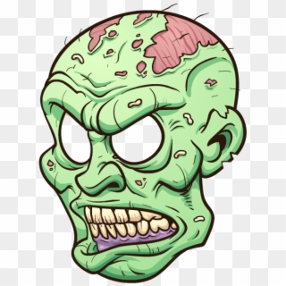 Zombie Stickers Messages Sticker-8 - Zombie Head Zombie Cartoon Face Png Clipart