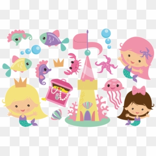 Sticker Les Sirenes Bebes Ambiance Sticker Col Sand Clipart