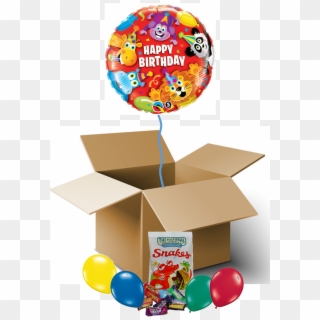 Happy Birthday Party Animals Balloon - Ballon Anniversaire Animaux Clipart