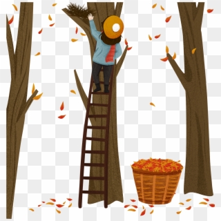 Cartoon Hand Drawn Illustration Climbing Ladder Png - التسلق كرتون Clipart
