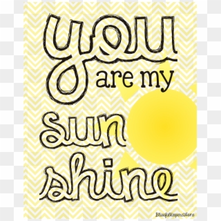 Free You Are My Sunshine Printable - You Are My Sunshine Bubble Letters Clipart