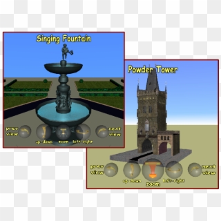 3d Control Elements Designed For Navigation In A Virtual - Tourist Attraction Clipart