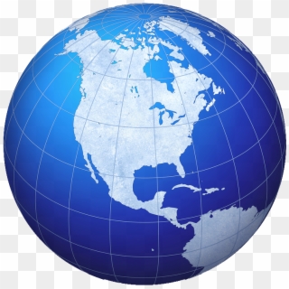 Mapamundi - Usa Canada On Globe Clipart