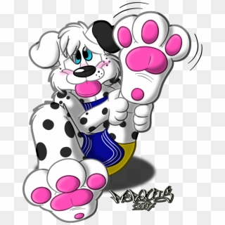 Shy Puppy Paw - Cartoon Clipart
