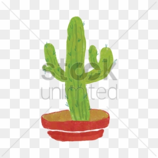 Cactus Vector Png - Water Color Prickly Pear Cactus Png Clipart
